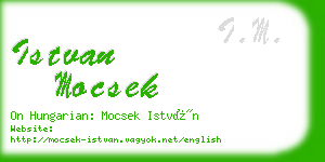 istvan mocsek business card